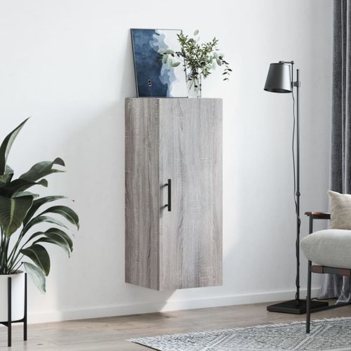 Armoire murale sonoma gris 34,5x34x90 cm - Photo n°3; ?>