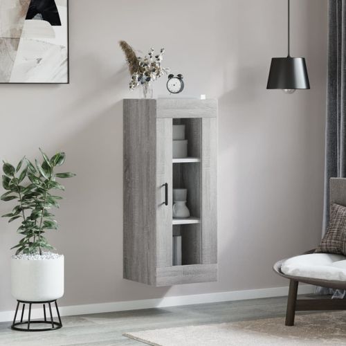 Armoire murale sonoma gris 34,5x34x90 cm - Photo n°3; ?>