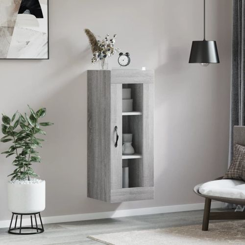 Armoire murale sonoma gris 34,5x34x90 cm - Photo n°2; ?>