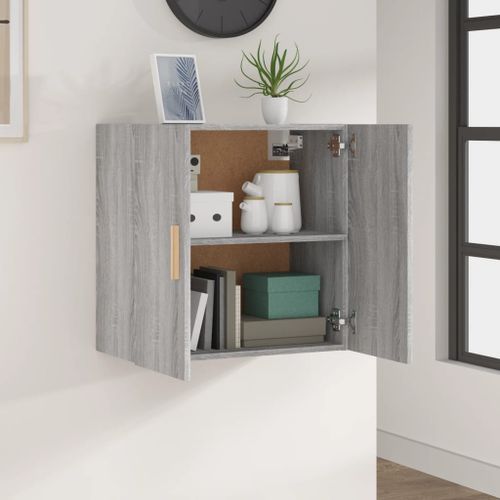 Armoire murale Sonoma gris 60x30x60 cm Bois d'ingénierie - Photo n°3; ?>