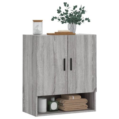 Armoire murale sonoma gris 60x31x70 cm bois d'ingénierie - Photo n°3; ?>