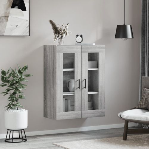 Armoire murale sonoma gris 69,5x34x90 cm - Photo n°3; ?>