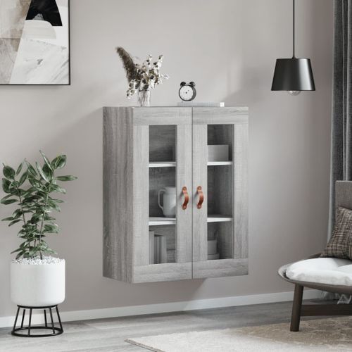 Armoire murale sonoma gris 69,5x34x90 cm - Photo n°3; ?>