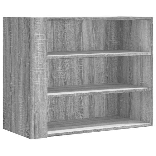 Armoire murale sonoma gris 75x35x60 cm bois d'ingénierie - Photo n°2; ?>