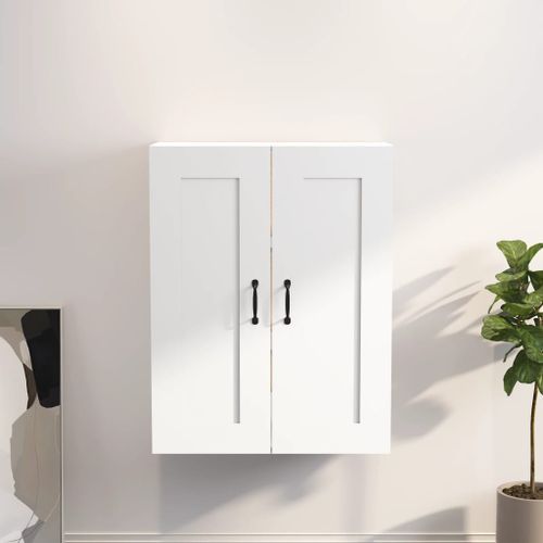 Armoire murale suspendue Blanc 69,5x32,5x90 cm - Photo n°2; ?>