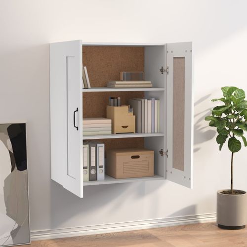 Armoire murale suspendue Blanc 69,5x32,5x90 cm - Photo n°3; ?>