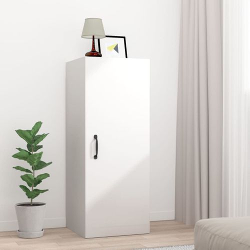 Armoire murale suspendue Blanc brillant 34,5x34x90 cm - Photo n°2; ?>