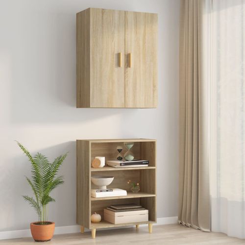 Armoire murale suspendue Chêne sonoma 69,5x34x90 cm - Photo n°3; ?>