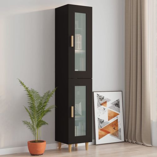 Armoire murale suspendue Noir 34,5x34x90 cm - Photo n°3; ?>