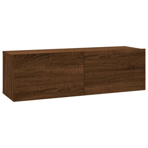 Armoire murale TV Chêne marron 100x30x30 cm Bois d'ingénierie - Photo n°2; ?>