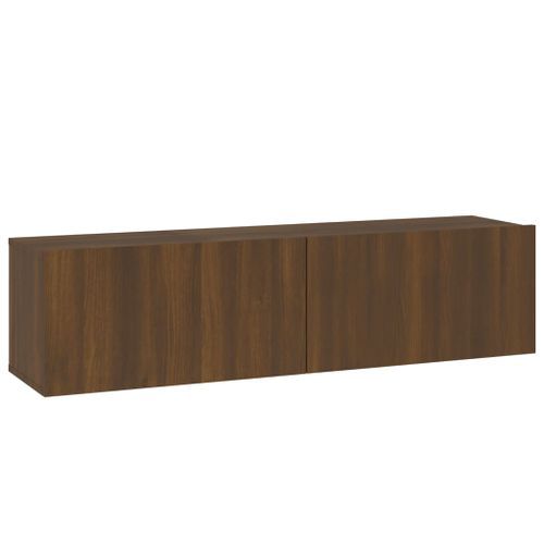 Armoire murale TV Chêne marron 120x30x30 cm Bois d'ingénierie - Photo n°2; ?>