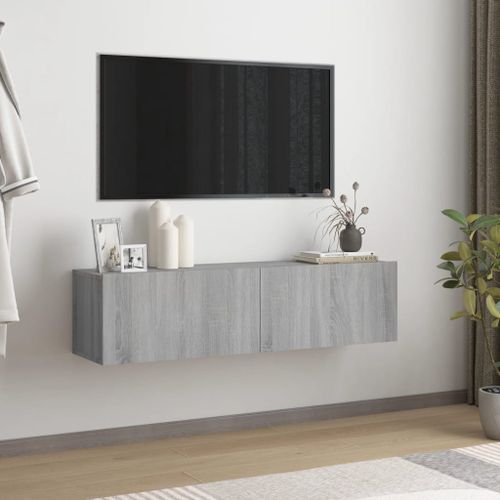 Armoire murale TV Sonoma gris 120x30x30 cm Bois d'ingénierie - Photo n°2; ?>