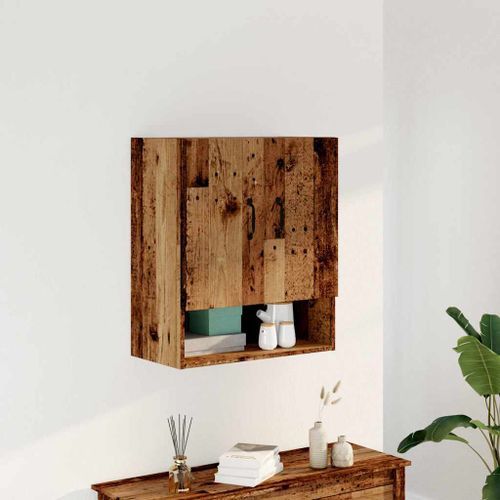 Armoire murale vieux bois 60x31x70 cm bois d'ingénierie - Photo n°3; ?>