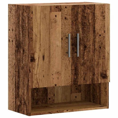 Armoire murale vieux bois 60x31x70 cm bois d'ingénierie - Photo n°2; ?>