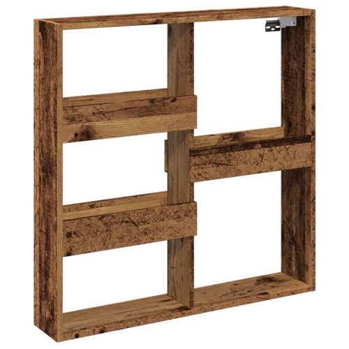 Armoire murale vieux bois 80x15x80 cm bois d'ingénierie - Photo n°2; ?>