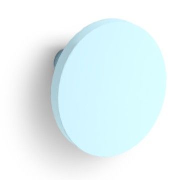 Armoire penderie blanc avec miroir et pieds bois clair et patère ronde bleu - Photo n°2; ?>