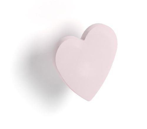 Armoire penderie bois clair avec miroir et pieds blanc et patère cœur rose - Photo n°2; ?>