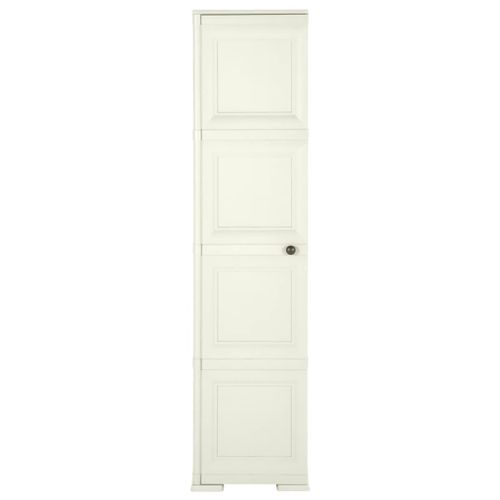 Armoire plastique 40x43x164 cm design bois glace à la vanille - Photo n°2; ?>