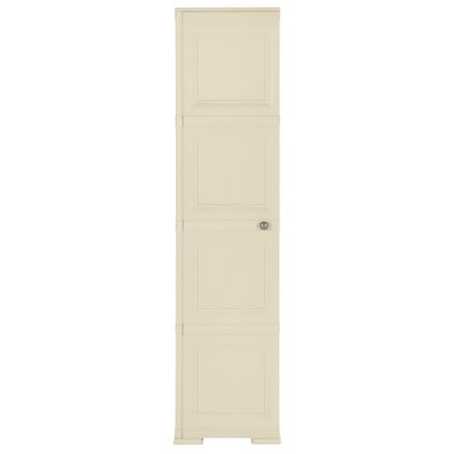 Armoire plastique 40x43x164 cm design de bois blanc angora - Photo n°2; ?>