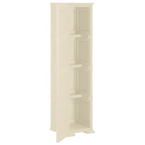 Armoire plastique 40x43x164 cm design de bois blanc angora - Photo n°3; ?>