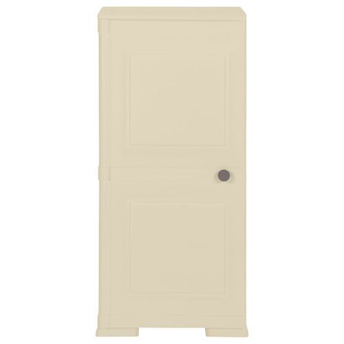 Armoire plastique 40x43x85,5 cm design de bois blanc angora - Photo n°2; ?>