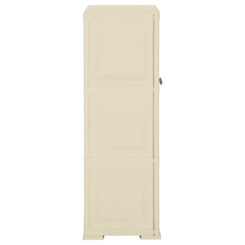 Armoire plastique 79x43x125 cm design de bois blanc angora - Photo n°3; ?>