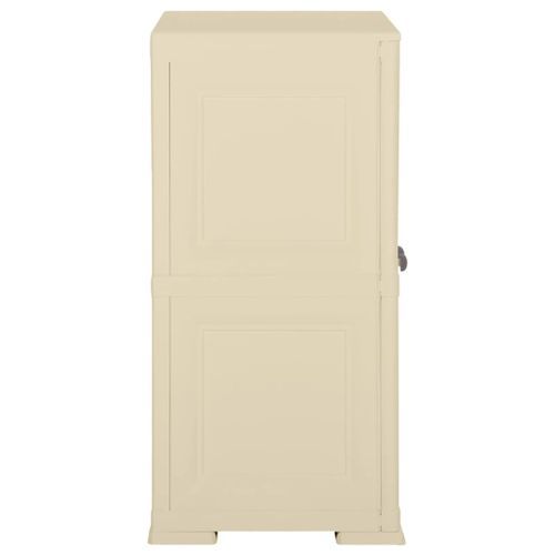 Armoire plastique 79x43x85,5 cm design de bois blanc angora - Photo n°3; ?>