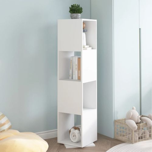 Armoire rotative Blanc 34,5x34,5x147,5 cm - Photo n°2; ?>