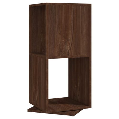 Armoire rotative Chêne marron 34,5x34,5x75,5 cm bois ingénierie - Photo n°2; ?>