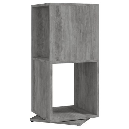 Armoire rotative Gris béton 34,5x34,5x75,5 cm bois d'ingénierie - Photo n°2; ?>