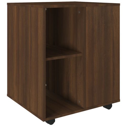 Armoire roulante Chêne marron 60x53x72 cm Bois d'ingénierie - Photo n°2; ?>