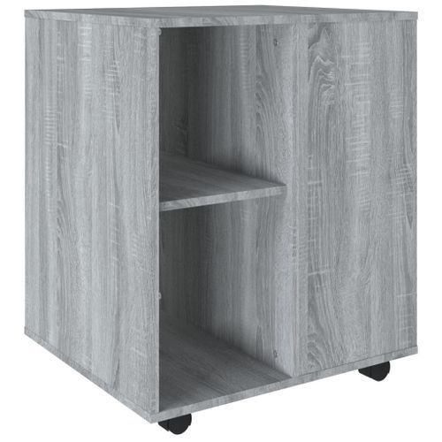 Armoire roulante Sonoma gris 60x53x72 cm Bois d'ingénierie - Photo n°2; ?>