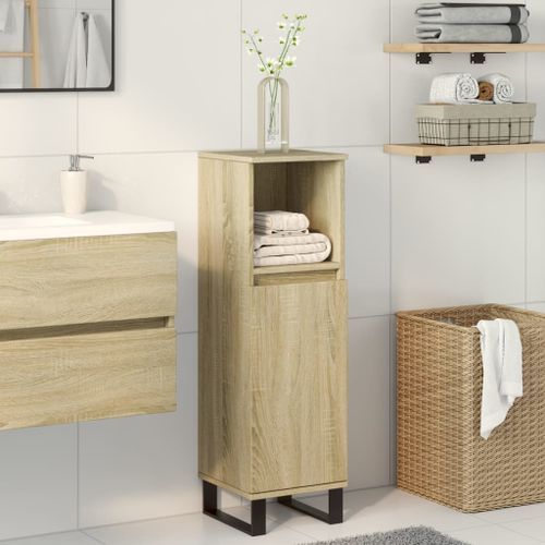 Armoire salle de bain chêne sonoma 30x30x100 cm - Photo n°3; ?>