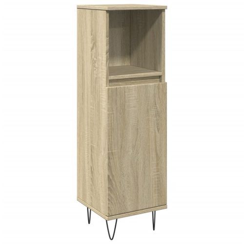 Armoire salle de bain chêne sonoma 30x30x100 cm - Photo n°2; ?>