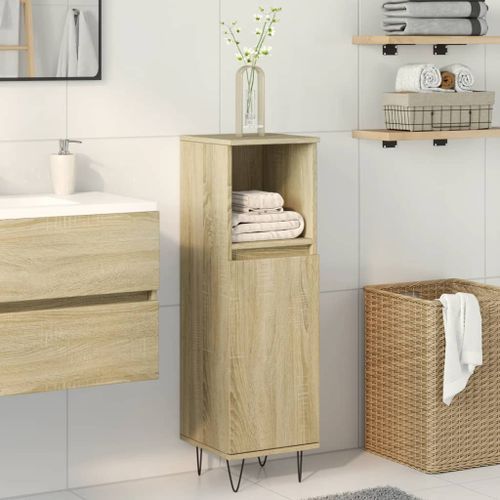 Armoire salle de bain chêne sonoma 30x30x100 cm - Photo n°3; ?>