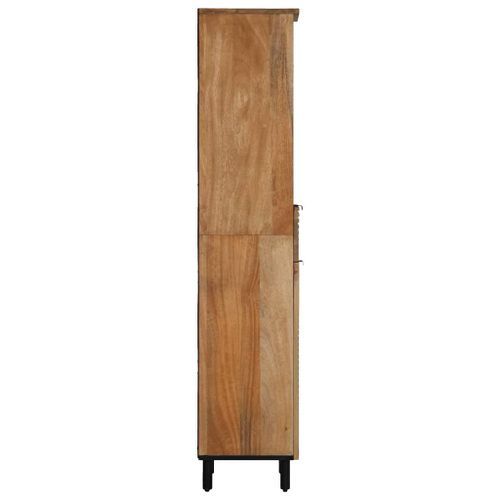 Armoire salle de bain marron 38x33x160 cm bois massif manguier - Photo n°3; ?>