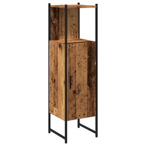 Armoire salle de bain vieux bois 33x33x120,5 cm bois ingénierie - Photo n°2; ?>