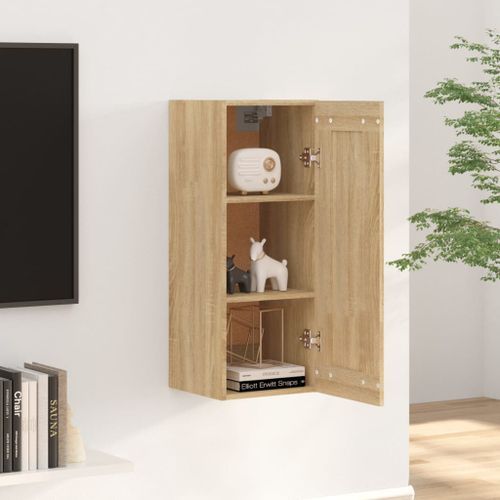 Armoire suspendue Chêne sonoma 35x34x90 cm Bois d'ingénierie - Photo n°3; ?>