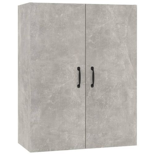 Armoire suspendue Gris béton 69,5x34x90 cm Bois d'ingénierie - Photo n°2; ?>