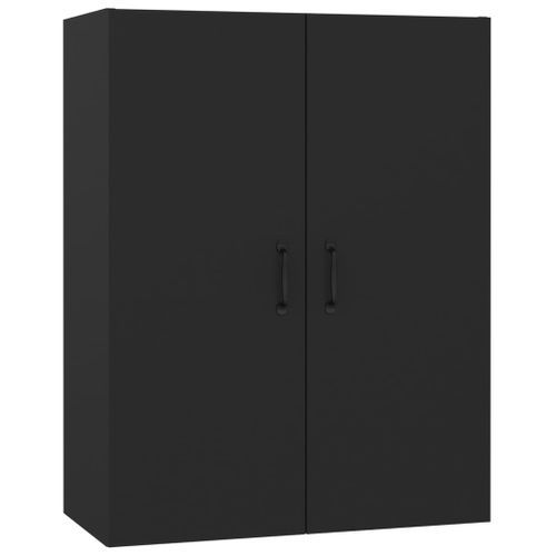 Armoire suspendue Noir 69,5x34x90 cm Bois d'ingénierie - Photo n°2; ?>