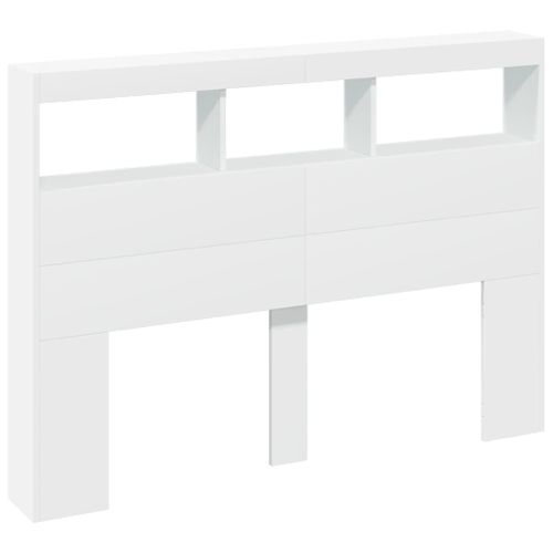 Armoire tête de lit avec LED blanc 140x17x102 cm - Photo n°3; ?>