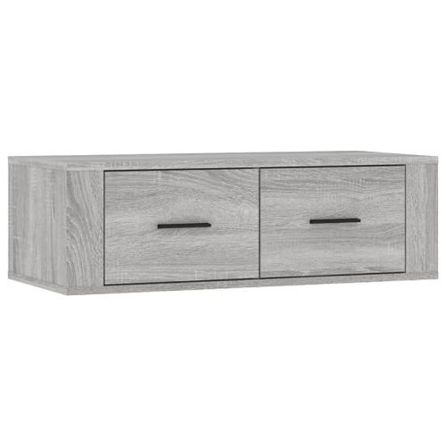 Armoire TV suspendue Sonoma gris 80x36x25 cm Bois d'ingénierie - Photo n°2; ?>