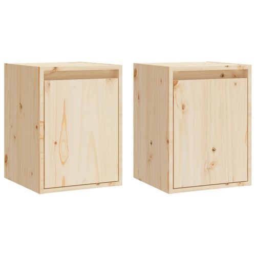 Armoires murales 2 pcs 30x30x40 cm Bois de pin massif - Photo n°2; ?>