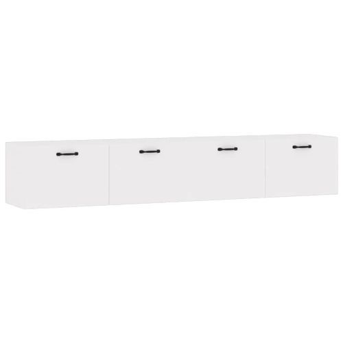 Armoires murales 2 pcs Blanc 100x36,5x35 cm Bois d'ingénierie - Photo n°2; ?>