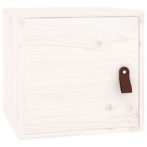 Armoires murales 2 pcs Blanc 31,5x30x30 cm Bois de pin massif - Photo n°3; ?>