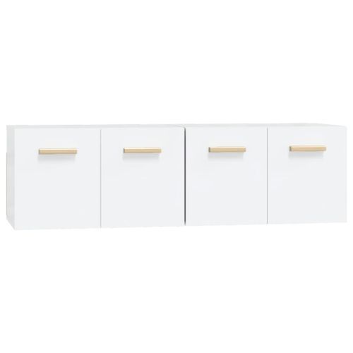 Armoires murales 2 pcs Blanc 60x36,5x35 cm Bois d'ingénierie - Photo n°2; ?>