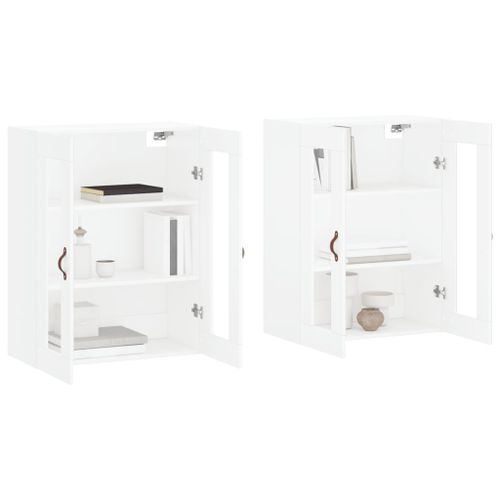 Armoires murales 2 pcs blanc bois d'ingénierie - Photo n°3; ?>