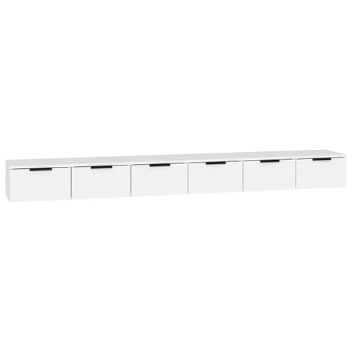 Armoires murales 2 pcs Blanc brillant 102x30x20 cm - Photo n°2; ?>