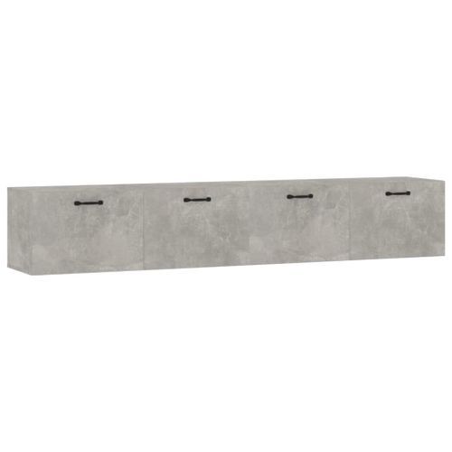 Armoires murales 2 pcs Gris béton 100x36,5x35 cm - Photo n°2; ?>