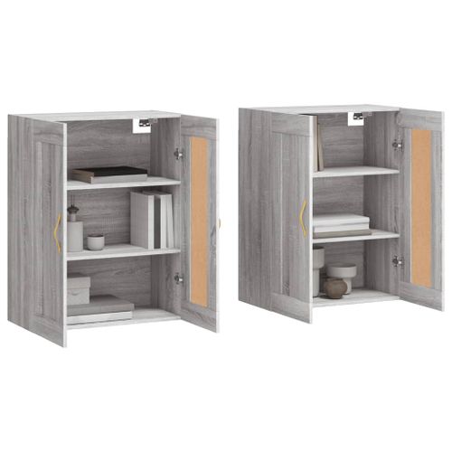 Armoires murales 2 pcs sonoma gris bois d'ingénierie - Photo n°3; ?>